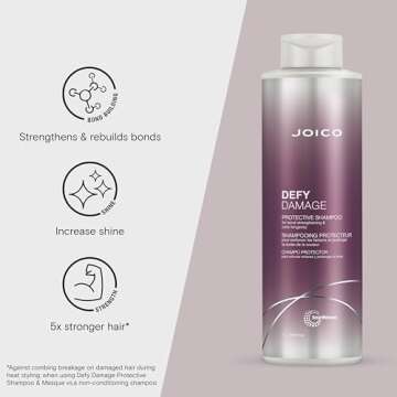 Joico Defy Damage Protective Shampoo | For Color-Treated Hair | Strengthen Bonds & Preserve Hair Color | With Moringa Seed Oil & Arginine | 33.8 Fl Oz