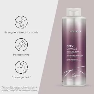 Joico Defy Damage Protective Shampoo | For Color-Treated Hair | Strengthen Bonds & Preserve Hair Color | With Moringa Seed Oil & Arginine | 33.8 Fl Oz