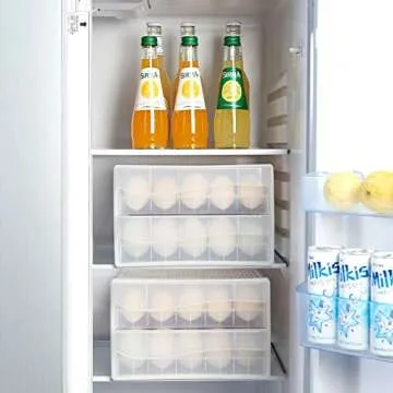 Hershuing 60 Grid Large Capacity Egg Holder for Refrigerator