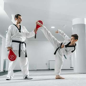 2 Pack Taekwondo Kick Pads, Martial Arts Training Equipment, Kickboxing Striking Target Pads, TKD Sp...