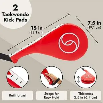 2 Pack Taekwondo Kick Pads for Kids Martial Arts Training