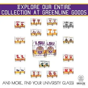 Greenline Goods - Louisiana State University Whiskey Glass Set (2 Low Ball Glasses) - Full Color LSU Logo & Campus Map - LSU Tiger Gift for College Grads & Alumni - College Cocktail Glassware