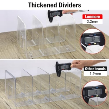 Lunmore Clear Desktop Book Organizer Pack of 2 for Easy Organizing