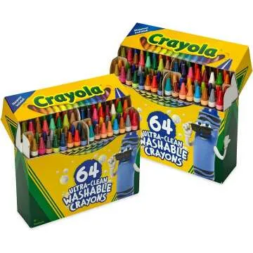 Crayola Washable Crayons 64ct - Kids Coloring Set