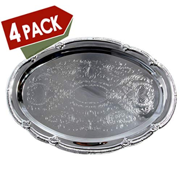 Elegant Chrome Plated Serving Tray Set for All Occasions