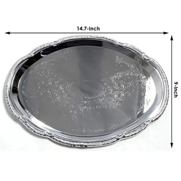 Elegant Chrome Plated Serving Tray Set for All Occasions
