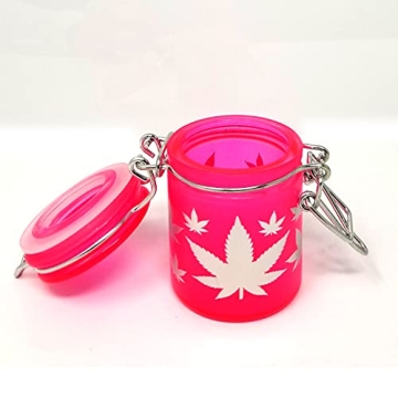 Chic Airtight Glass Mini Storage Jar in Neon Pink