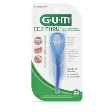 GUM EEZ-Thru Floss Threaders for Braces & Bridges 25ct