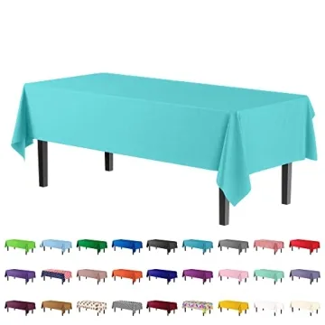 Premium Aqua Blue Table Covers - Pack of 12
