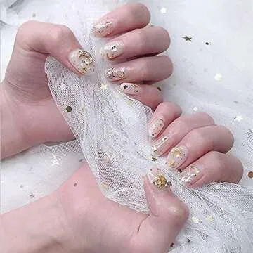 WEILUSI Gold Metal Nail Art Studs 3D Mixed Shapes Gold Sliver Rose Gold Nail Rivets Charms Star Moon Design Alloy Kit for Manicure DIY Nail Art Decoration