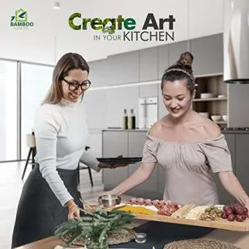 Extra Large Charcuterie Board, 31x8 inch Bamboo Serving Platter, Long Cheese Board with Dip Bowl Hole, Ideal for Meat, Cheese, Appetizers & Party Food, Easy to Clean - Bamboo Home Life