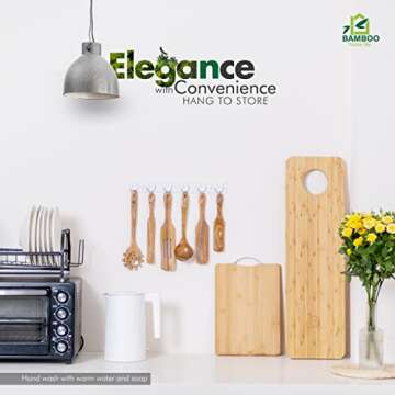 Extra Large Charcuterie Board, 31x8 inch Bamboo Serving Platter, Long Cheese Board with Dip Bowl Hole, Ideal for Meat, Cheese, Appetizers & Party Food, Easy to Clean - Bamboo Home Life