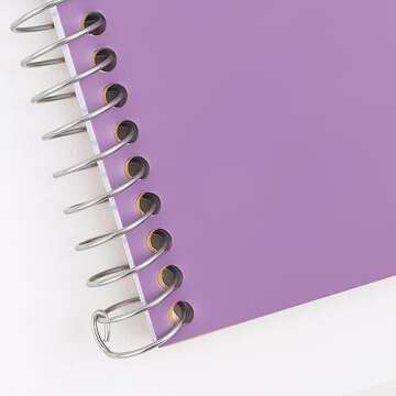 Five Star Small Spiral Notebook, 2 Subject, College Ruled Paper, 9-1/2" x 6", 100 Sheets, Amethyst Purple (840004CF1)