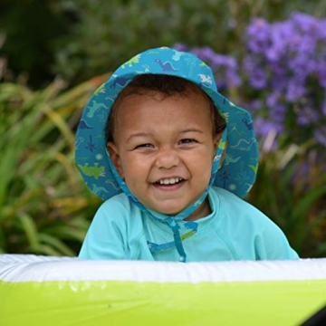 Baby Girls Sun Protection Bucket Hat Aqua Dinosaurs 0-6 Months