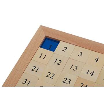 Adena Montessori Hundred Board - Montessori Educational Learning Math Toys for Kids