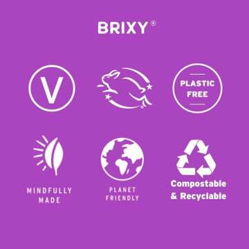 BRIXY Soap-Free Moisturizing Body Wash Bar, Gentle Skin Cleanser With Shea Butter & Castor Oil, Ceramide & Niacinamide Help Support The Skin Barrier, pH balanced, Noncomedogenic, Made in US, 4oz