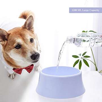 WishLotus Floating Disk Spill Proof Pet Water Bowl