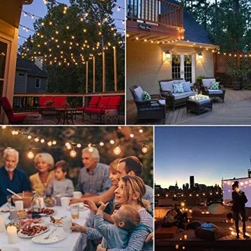 VMANOO Waterproof G40 Globe String Lights for Outdoor Use