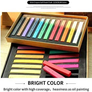 [Mungyo Gallery] Non Toxic Soft Oil Pastels Set of 48 Assorted Colors, Bundle with Rubber Pastel Erasers for Artist and Professional