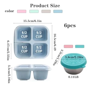 Reusable 4-Compartment Bento Box Set for Meal Prep