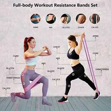 STANDROCK Fabric Resistance Bands for Working Out, 3 and 4 Levels Booty Bands Long Resistance Bands for Women and Men | Elastic Bands for Exercise Bands Resistance Bands Set Workout Bands Resistance