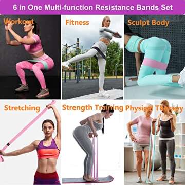STANDROCK Fabric Resistance Bands for Working Out, 3 and 4 Levels Booty Bands Long Resistance Bands for Women and Men | Elastic Bands for Exercise Bands Resistance Bands Set Workout Bands Resistance