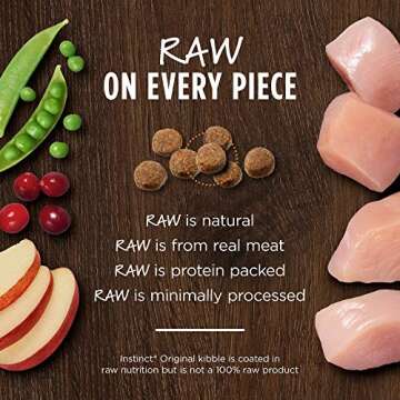 Instinct Original Dry Cat Food, Raw Coated Kibble, High Protein, Grain Free Recipe - Real Chicken, 11 lb. Bag