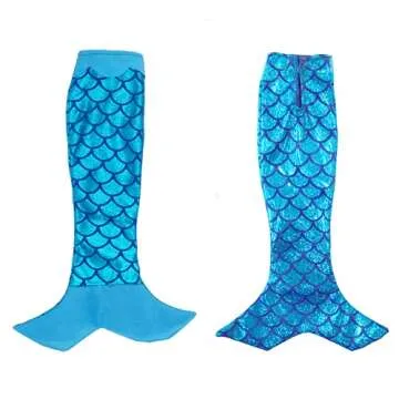 E-TING Santa Mermaid Dress Clothing for Elf Doll Christmas Accessories (Old Blue)