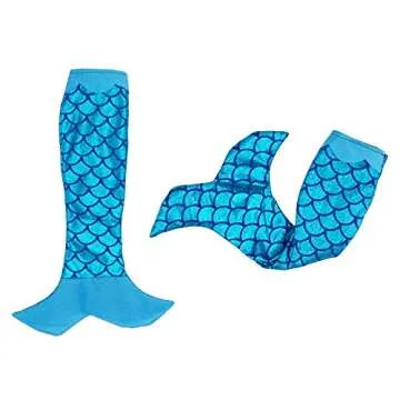 E-TING Santa Mermaid Dress Clothing for Elf Doll Christmas Accessories (Old Blue)