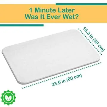 Diatomite Bathroom Mat - Fast Absorbing, Eco-Friendly Design