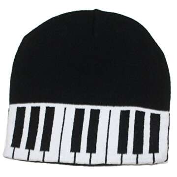 Stylish Ted and Jack Beanie with Piano Keys Design