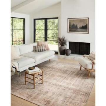 Loloi Amber Lewis Georgie Collection GER-02 Ocean/Sand 8'-4" x 11'-6", .19" Pile Height, Area Rug