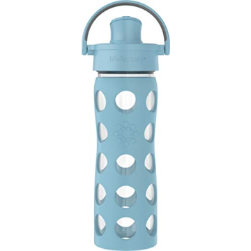 Lifefactory 16-Ounce Glass Water Bottle in Denim