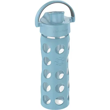 Lifefactory 16-Ounce Glass Water Bottle in Denim