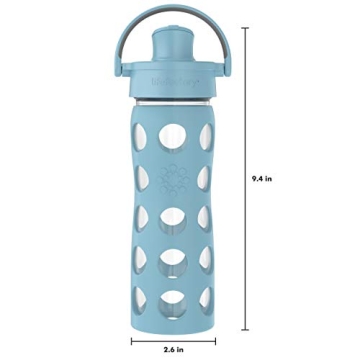 Lifefactory 16-Ounce Glass Water Bottle in Denim