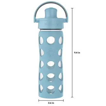 Lifefactory 16-Ounce Glass Water Bottle in Denim
