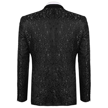 COOFANDY Men's Floral Dress Suit Stylish Blazer Tuxedo