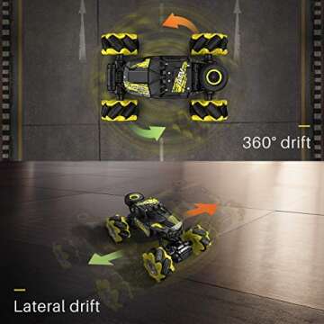 DoDoeleph Remote Control Car, Metal RC Cars, RC Monster Trucks 1/20 RC Stunt Car 360° Rotating 4WD ...