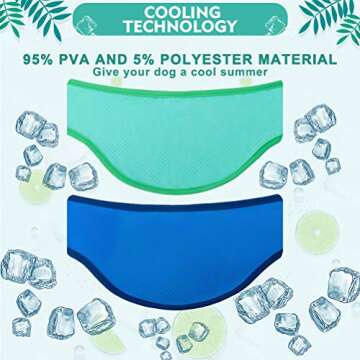 Instant Cooling Bandana for Dogs - 2 Pack Ice Dog Bandanas, Breathable Dog Cooling Vest, Dog Collars, Heat Dissipation Triangle Scarfs Kerchiefs for Hot Days & Summer