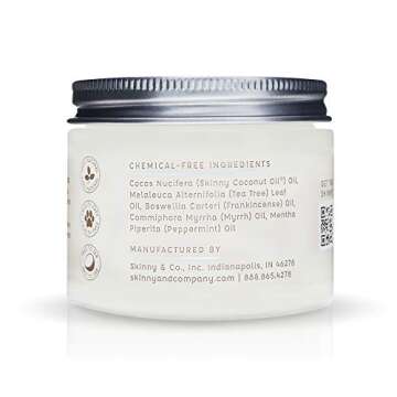 SKINNY & CO. Clarifying Cleansing Balm and Makeup Remover - For Oily/Sensitive Skin, Coconut Oil and...