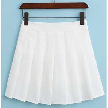 TONCHENGSD Women's High Waist Pleated Mini Skirt Skater Tennis Skirt