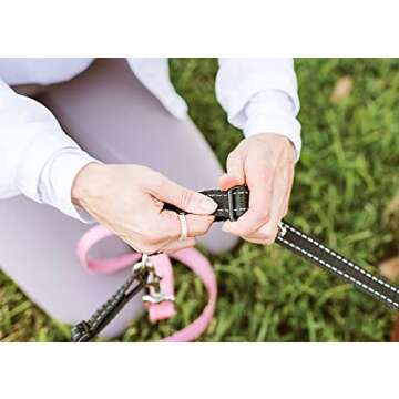 Cajun Tie Downs Reflective - Double Dog Leash - No Tangle - Adjustable - 13-24" - Made in USA