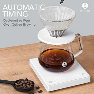 TIMEMORE Coffee Scale with Timer, Digital Coffee Scale with 0.1g High Precision, Pour Over Drip Espr...