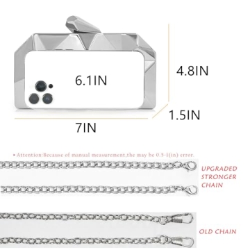 Milisente Women's Metallic Evening Clutch for Events