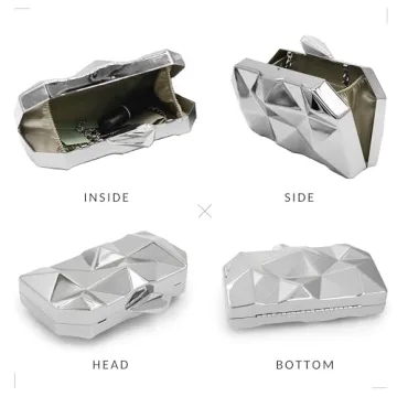 Milisente Women's Metallic Evening Clutch for Events