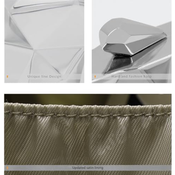 Milisente Women's Metallic Evening Clutch for Events