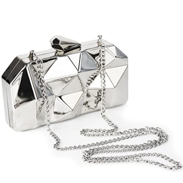 Milisente Women's Metallic Evening Clutch for Events