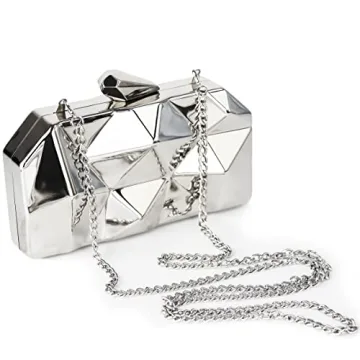 Milisente Women's Metallic Evening Clutch for Events