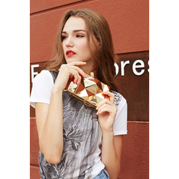 Milisente Women's Metallic Evening Clutch for Events