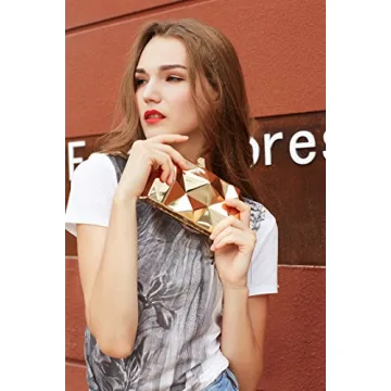 Milisente Women's Metallic Evening Clutch for Events